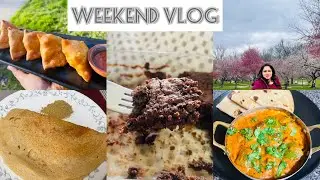 Spring Day Vlog|Instant Quinoa Dosa|Aloo Samosa Recipe|Molten Coffee Brownie|Capsicum Curry|ADIML