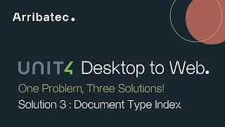 U4 ERP Desktop to Web - 1 Problem, 3 Solutions - Solution 3 : DOCUMENT TYPE INDEX