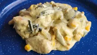 Rajas poblanas con pollo crema y queso BUEN&Iacute;SIMO