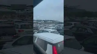 Crazy traffic in Gurugram Faridabad toll plaza