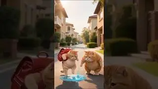 Who&rsquo;s the Real Water Fight Champ? #animalpranks #catstory #aicat #funnyanimals #aicatstory  #cat