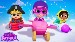 Jill&rsquo;s Pink Princess Sled Race! ❄️ Winter Fun! | Little Angel Kids Songs & Nursery Rhymes