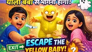 Yellow Baby Se Bachkar Bhago 😱 | Fun Escape Game for Kids | Cartoon Gameplay