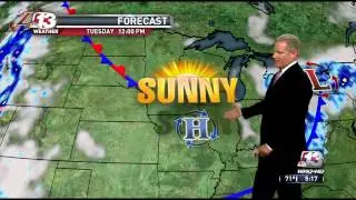 WHO-TV, Des Moines, IA, October 20, 2014, 5 pm newscast, Ed Wilson weather segment