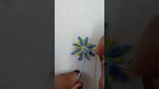 flower embroidery tutorial #shortvideo #embroiderylover #art#handembroidery