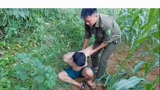 Police apprehended drug users deep in the forest.