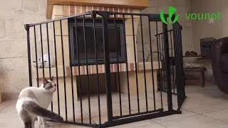 Bonne protection de vos animaux ou personnes de bas &acirc;ges avec notre barri&egrave;re de s&eacute;curit&eacute; chemin&eacute;e