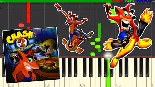 Hang Eight - Crash Bandicoot 2 - [Piano Tutorial] Synthesia MIDI ♫ テケテケ かわのぼり - ピアノ クラッシュ・バンディクー