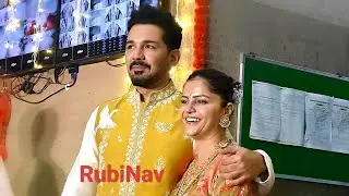 RubiNav Moments | Rubina Dilaik With Husband Abhinav Shukla Attend Ankita Lokhande Ganpati Bappa