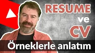 RESUME ve CV nasıl yazılır? Örneklerle anlatım