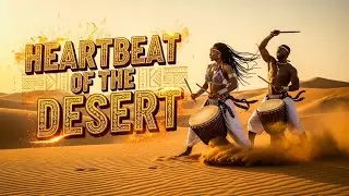 🧡 The Heartbeat of the Desert | African Warrior Couple's Sacred Drum Ritual 🌅
