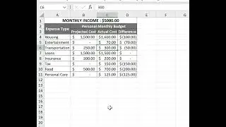 Show Changes in Excel