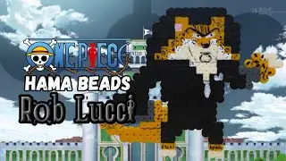 Rob Lucci Hama Beads One Piece 🐆 Pixel Art Time Lapse