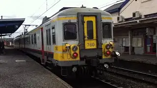 Trains at Marchienne-au-Pont Station (4K) 30-03-16