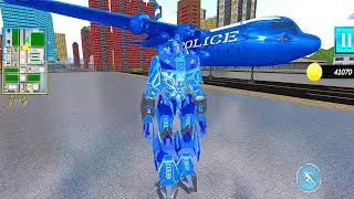 Muscle Car Robot Transport: Police Car Robot Motorcycle Truck Airplane 3 - Android iOS Gameplay