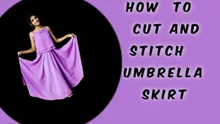 Umbrella skirt cutting and stitching from old saree | cutting and stitching tutorial in Tamil |