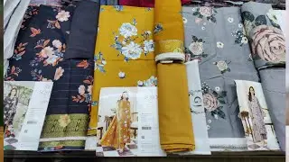 Soho Gulljee linen floral prints dress desigs - Gulljee fabrics - House of cut piece sale