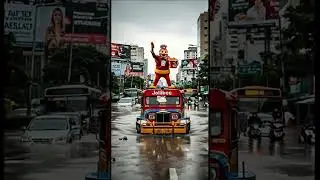 Jollibee Delivers Chickenjoy Even in Floods! 🐝🚚🌧️ #jollibee #bagyong