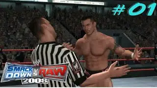 WWE SmackDown! vs  Raw 2008| 24\7 mode| part1| randy orton playthrough