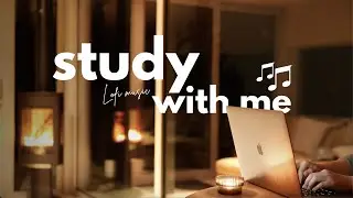 1 HOUR Cozy Alpine Chalet | Lofi Study Music + Fireplace | Pomodoro 25/5 🔥