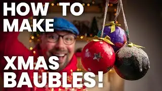 Create Christmas Baubles with your class! So easy! This is a really effective Christmas Art Activity