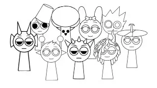 Incredibox Sprunki New Coloring Pages : How to Color Favourite Sprunki : Simon Pinki #sprunki