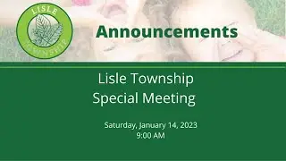 January 14, 2023 Lisle Township