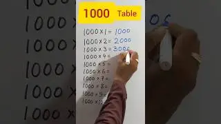 Table of 1000       #tabletrick #mathematics #tricktolearntables #maths