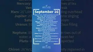 September 16, 2025 &ndash; Eris and Chiron activating Mars and Venus