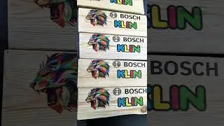 Single pass corrugated carton printer printing on wooden board
