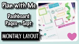 Plan With Me ~ Monthly Layout with Miss Maker Sticker Books ~ Happy Planner Dashboard Pages
