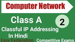 Class A classful IP Addressing in Computer Network in hindi