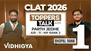 CLAT 2026 Topper Parth Jedhe AIR11 | MP State Rank 2 with Samip Sir (Co-Founder), Vidhigya