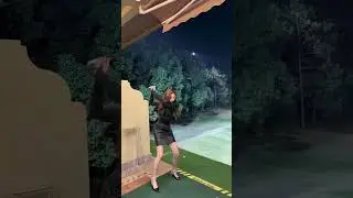 Grace and power meet at night 🌌🏌️&zwj;♀️ #GolfPractice #GolfUSA #GolfSwing #GolfGame