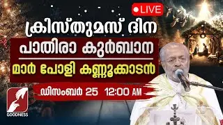 ക്രിസ്തുമസ് ദിന പാതിരാ കുർബാന | CHRISTMAS HOLY MASS | LIVE |BISHOP MAR PAULY KANNOOKADAN|GOODNESS TV