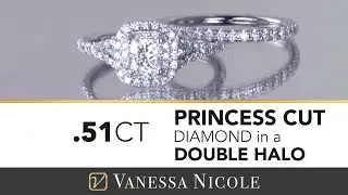 Engagement Rings - Double Halo Engagement Ring & Wedding Ring