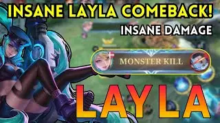 MYTHIC RANK WITH LAYLA! BEST BUILD & INTENSE MOBILE LEGENDS RANKED MATCH!