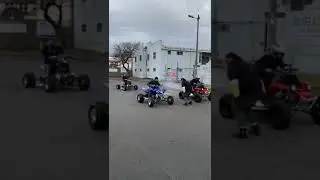 Yamaha yfz450 vs Yamaha banshee 350 (drag race)