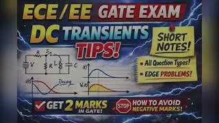 DC Transients in 15minutes score 2Marks GATE  #networktheory#electricalengineering #btech #gate2026