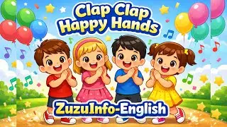 Clap Clap Happy Hands 👏 | Fun Action Song for Kids | ZuzuInfo-English | #kidssongs #kidslearning