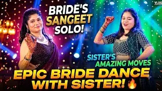 AnuRachit - Sangeet Bride with younger sister