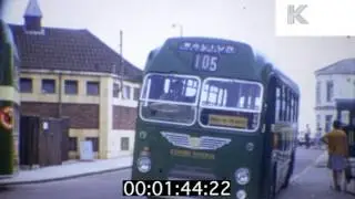 1960s 1970s UK, Walton-on-the-Naze, Eastern National Buses, Home Movies