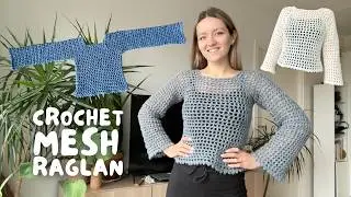 Свитшот-реглан крючком | руководство для начинающих