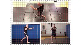 MMA Fighter Strike Combo Reference for Animation | Slow + Grid | Animation Body Mechanics