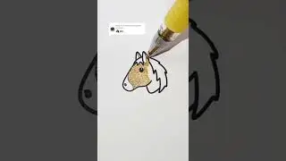 Coloring in a horse #coloring #horse #shorts