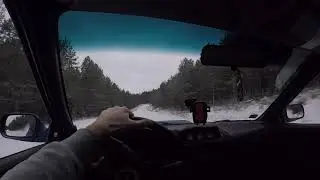 Subaru WRX STI GC8 TYPE RA POV snow driving.