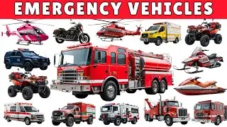 Emergency Vehicles Names | Types of Vehicles | English For Kids