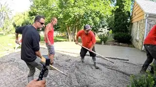 Pouring  Concrete with Victory Outdoor Services #2