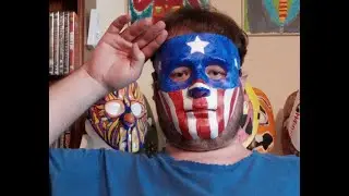 Painting a Fun World Male Blank Mask (STAR SPANGLED) - DIY