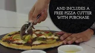 Pizza Stone, 15 inch Ceramic Baking Stones for Oven Use - Non-Stick, No Stain Pan & Cutter, BBQ